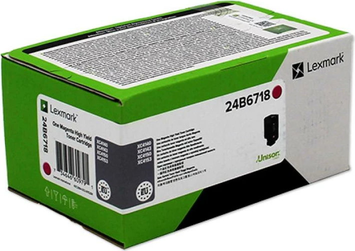 Toner, Lexmark 24B6718 kapacitet i lartë ~13,000 faqe, magenta