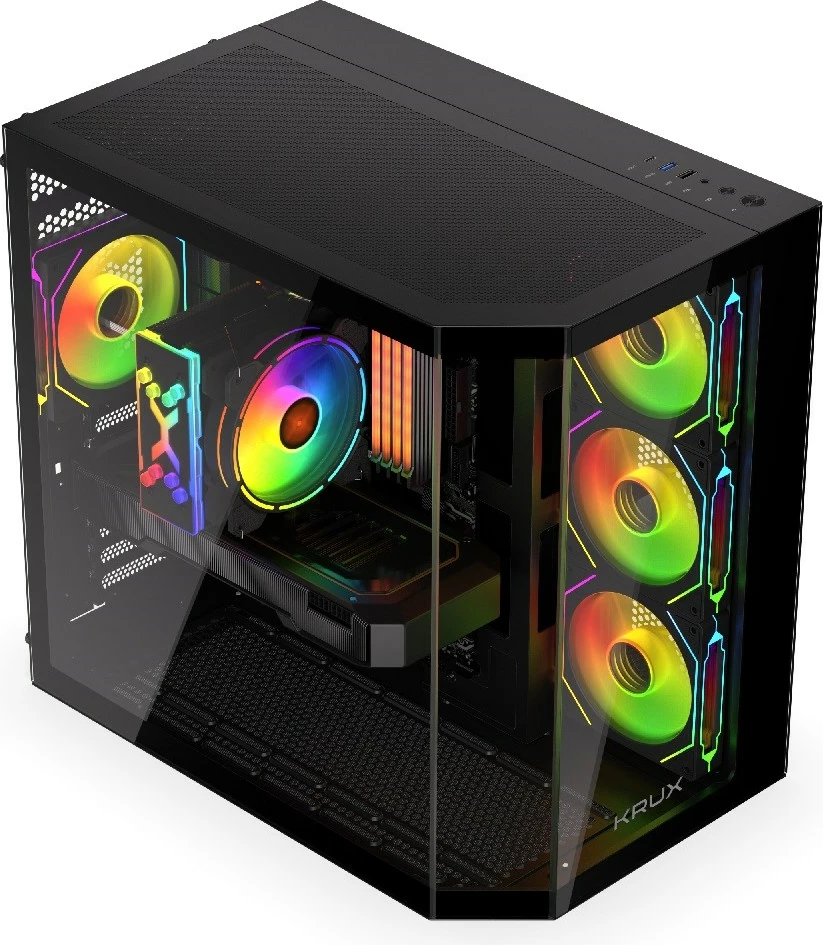 Kasë KRUX Empero KRXD010, për kompjuter, e zezë