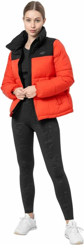 Jakne për femra 4f, e zezë dhe portokalli