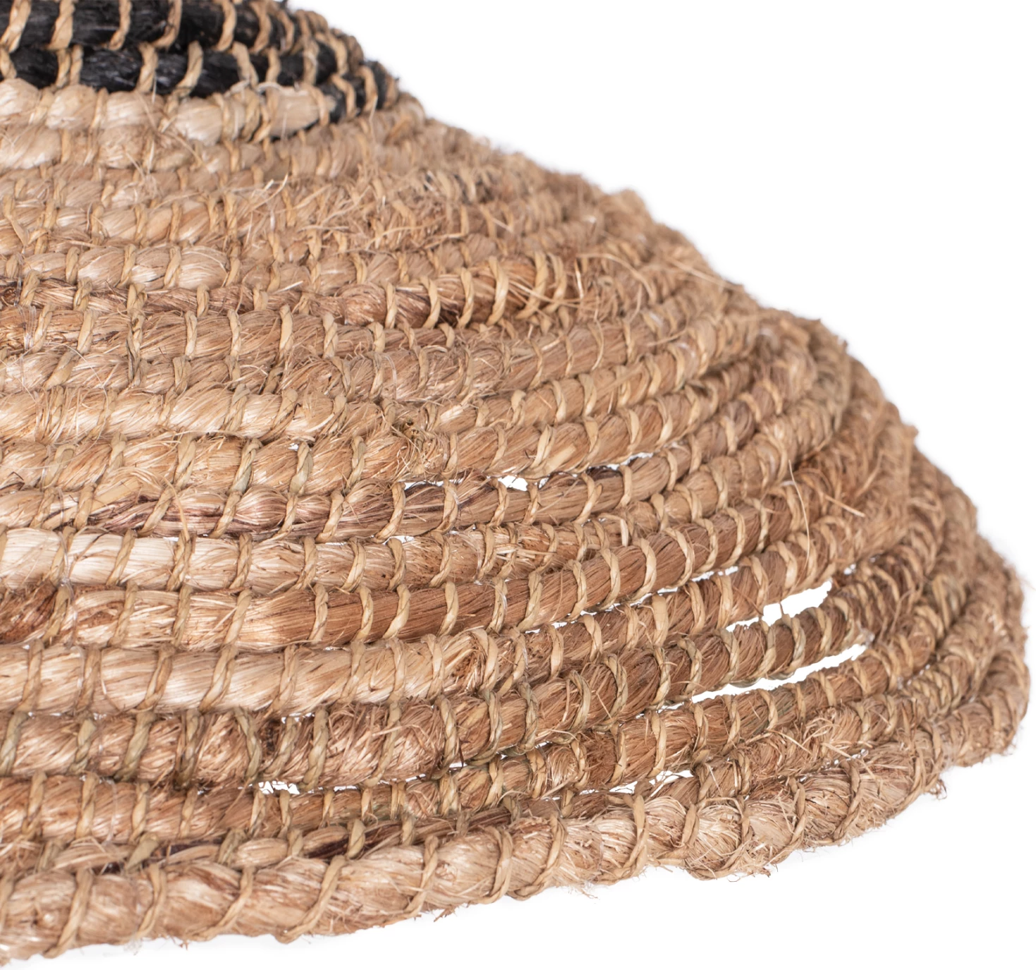 Llambë varëse tavani prej fibrash Manila, ngjyrë natyrale dhe e zezë, Φ45x23-60Hcm, FH7785