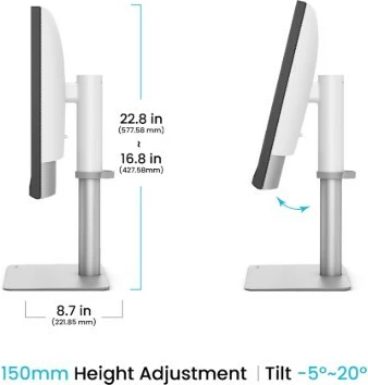 Monitor Benq PD2730S, 27", 5K, IPS, Thunderbolt 4, Argjendtë/Bardhë