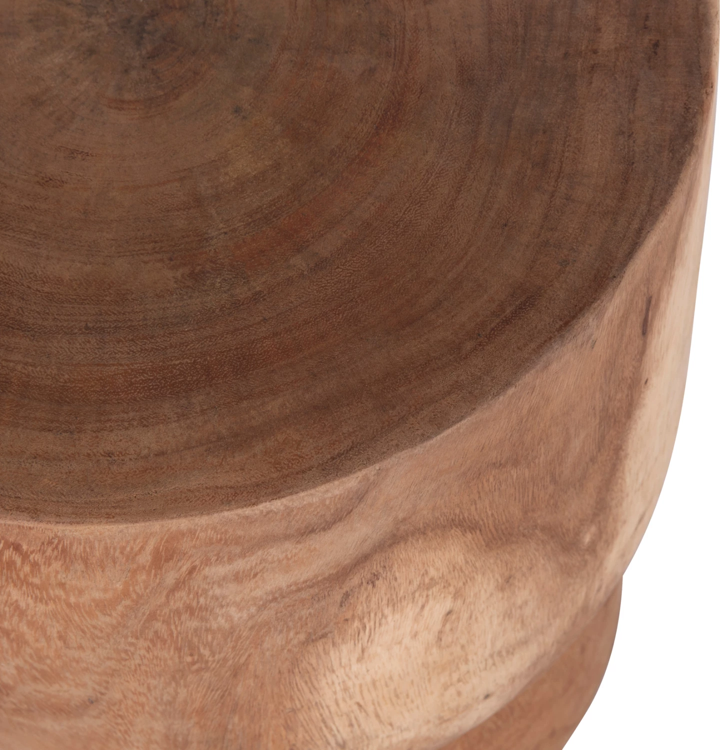 Tavolinë anësore ose stol cilindrik FEBRY, dru suar natyral, Φ40x46cm