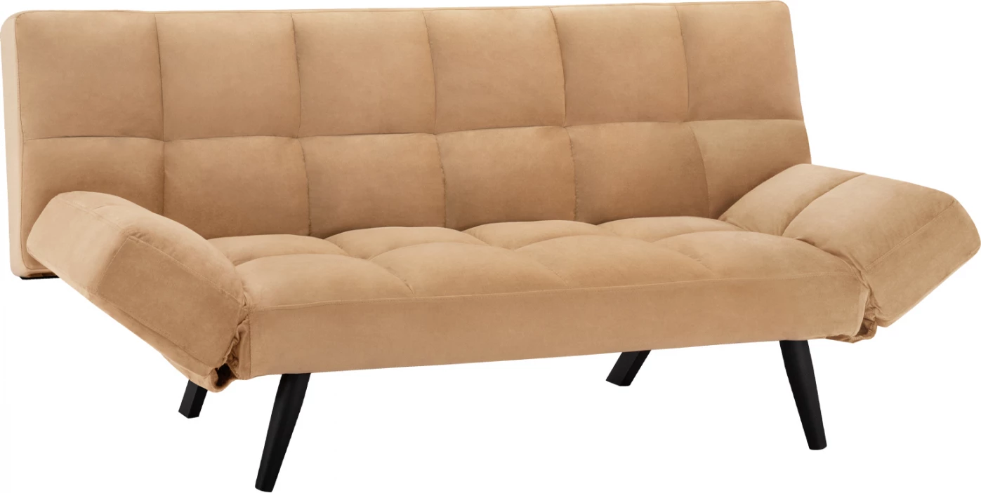 Krevati divan 3 vendesh kadife bezhë FH3167.07 182x80x88cm