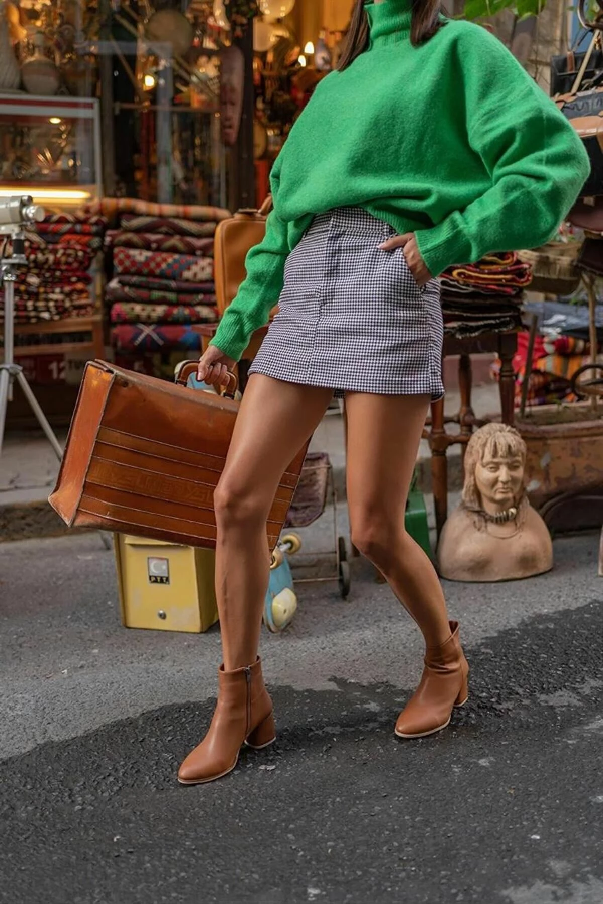 Çizme për femra, ngjyrë tan, Jumeon, MK1345021KR20-003