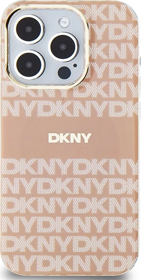 Mbështjellës DKNY IML Mono & Stripe MagSafe për iPhone 15 Pro, Rozë