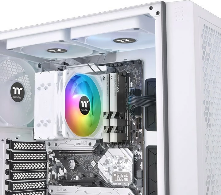 Kasë ftohëse procesori Thermaltake UX200 SE ARGB Snow, 12cm, ARGB, e bardhë