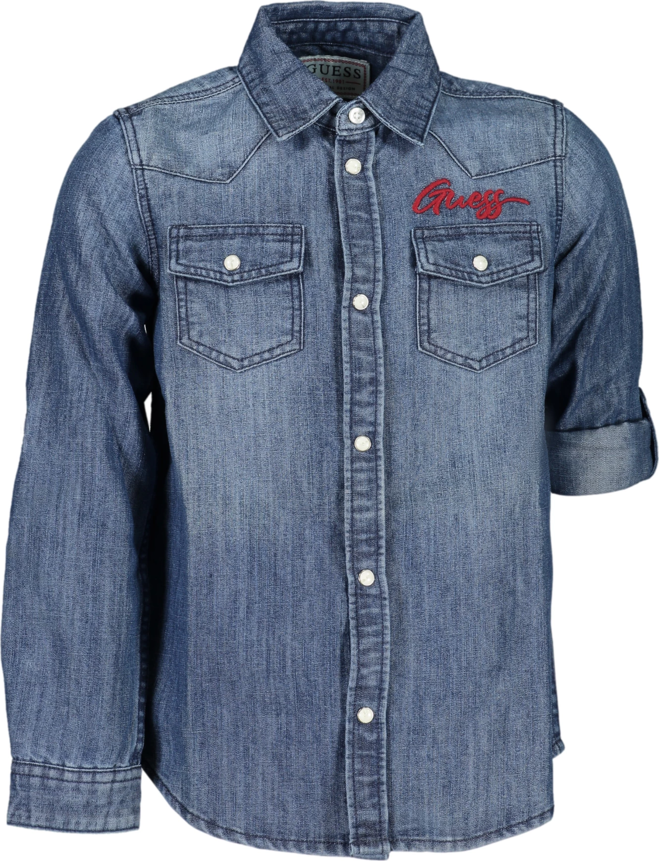 Këmishë për vajza GUESS JEANS, kaltër