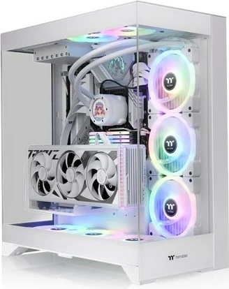 Kasë, Thermaltake, CTE E550 TG CA-1Z8-00M6WN-00, Midi Tower, ATX/E-ATX/mATX/ITX, USB-C, e bardhë
