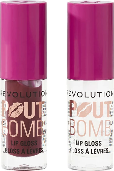 Revolution Pout Bomb Lip Gloss Duo - Gift Set