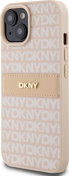 Mbështjellës DKNY Mono Stripe & Metal Logo për iPhone 15/14/13, Rozë