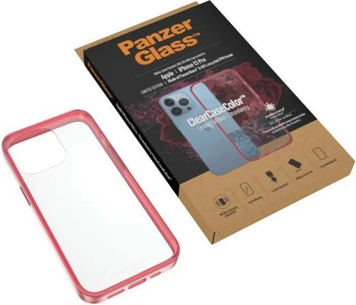 Mbështjellës PanzerGlass ClearCase për iPhone 13 Pro, transparent rozë