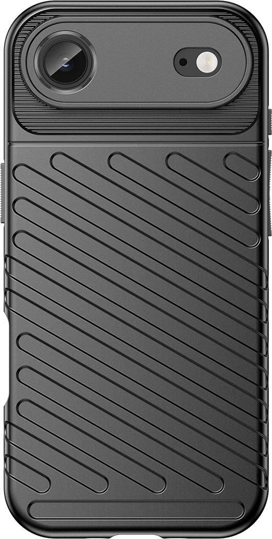 Mbështjellës Hurtel Thunder Case për iPhone 17 Air, TPU, i zi