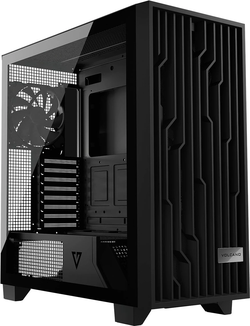 Kasë MODECOM Volcano Perun Apex ARGB Midi, e zezë