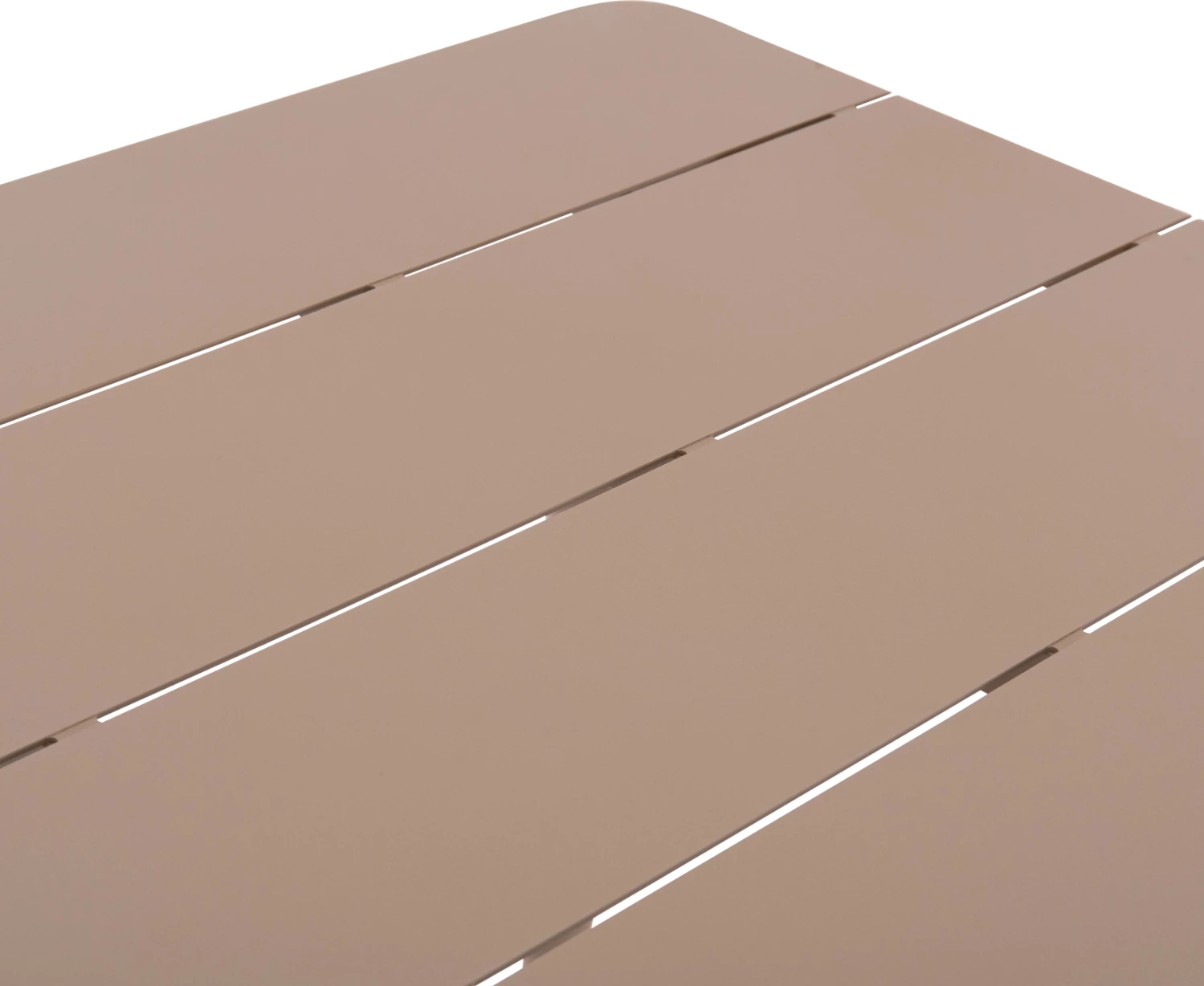 Tavolinë drejtkëndëshe ngrënieje alumini, ngjyrë kapuçino, HIGER FH6291.04, 160x90x78cm