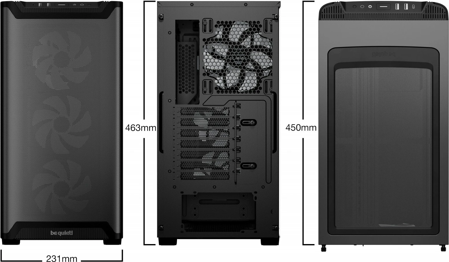 Kasë Be quiet! Pure Base 501 LX ARGB, Midi Tower, e zezë