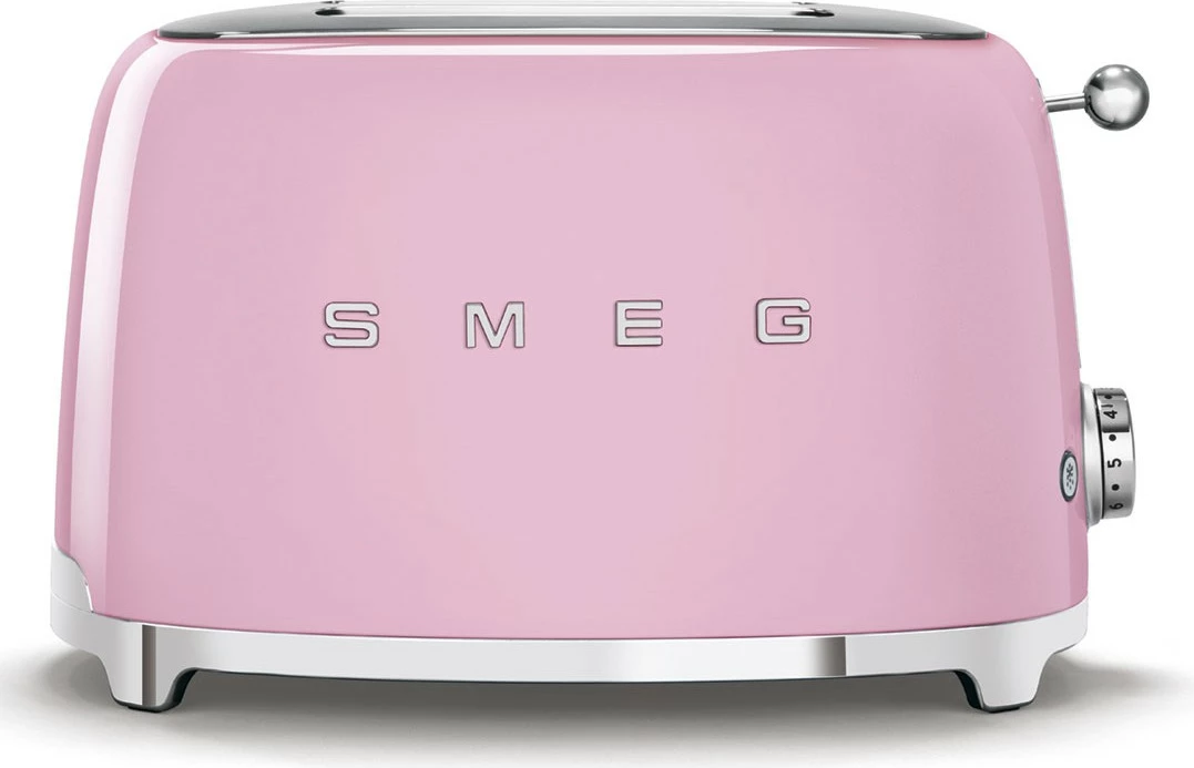 Toaster Smeg TSF01PKEU, 2 feta, 950W, rozë