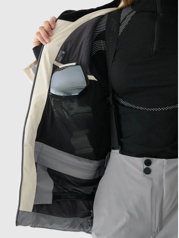 Jakne skijimi për femra 4F, e bardhë