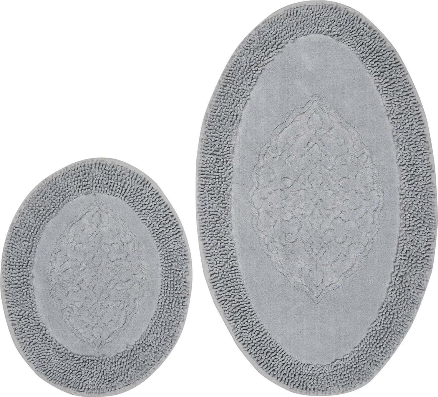 Set tapetash për banjo (2 copë), pambuk, gri, Mijölnir, 000418