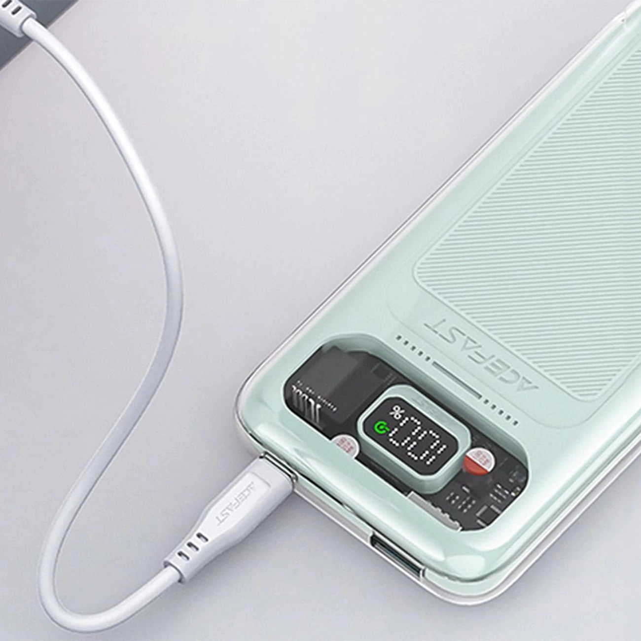 Powerbank Acefast M1 Sparkling Series 10000mAh, 30W, i gjelbër