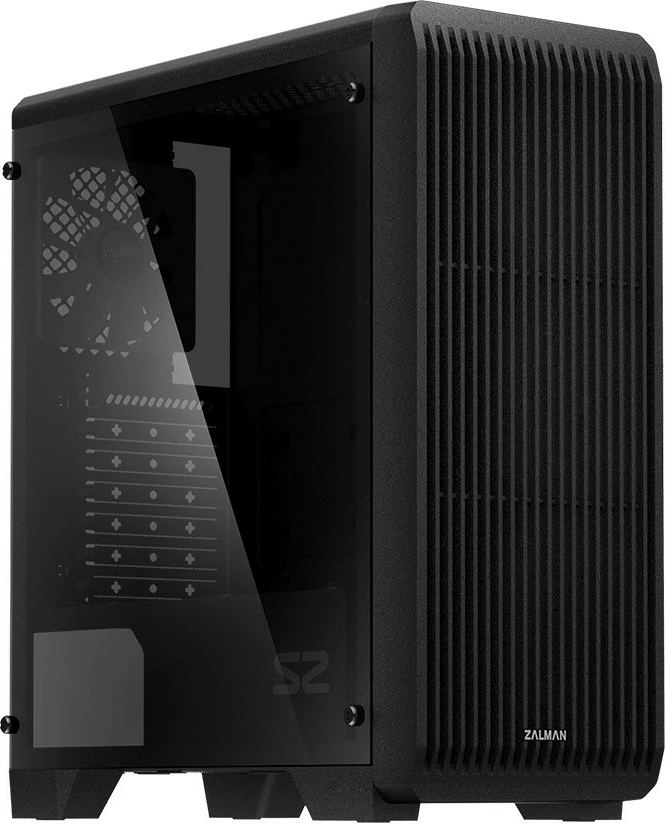 Kasë Zalman S2 TG, ATX Mid Tower, xham i temperuar, e zezë