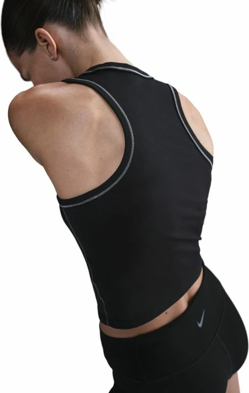 Maicë crop për femra Nike, e zezë