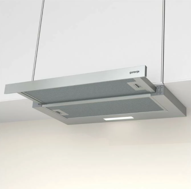 Aspirator kuzhine Gorenje TH62E3X, teleskopik, çelik, 60 cm