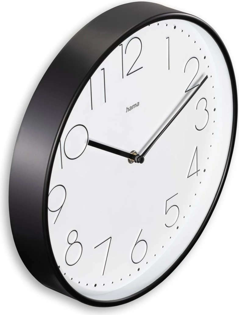 Orë muri Hama Corsica 185873, analoge, 30 cm, e bardhë/zezë