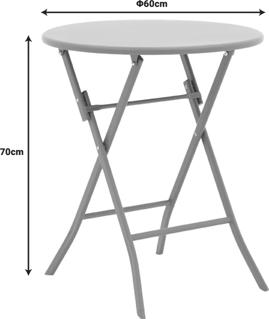 Tavolinë Albero ngjyrë shampanjë metal D60x70cm