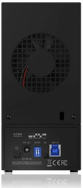 Kasë IcyBox IB-RD3621U3 për 2x3.5" HDD/SSD, RAID, USB 3.0, e zezë