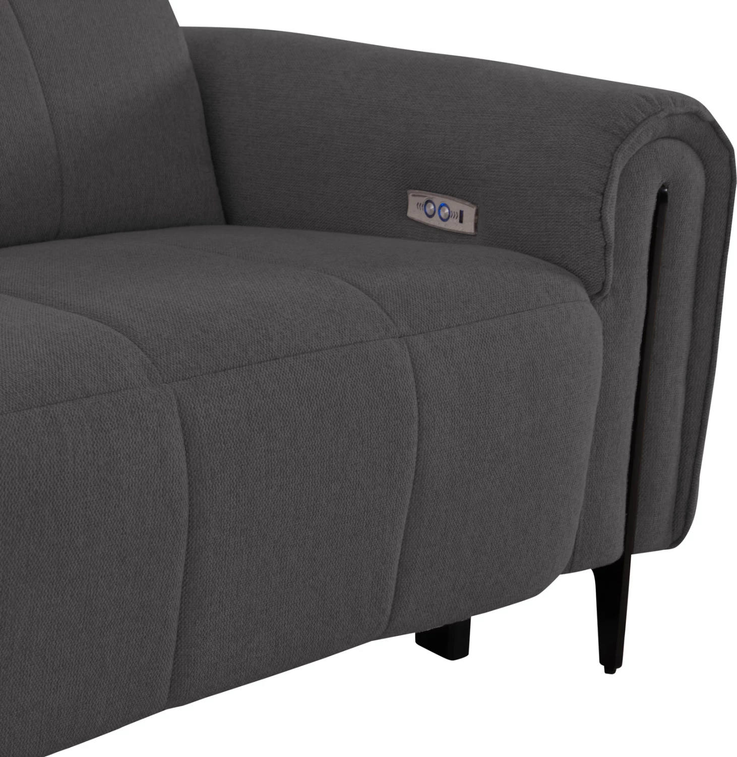 Këndore me 5 pjesë, 2 ulëse me recliner elektrik, ngjyrë gri, ORACLE FH3290.01, 293x293x98cm