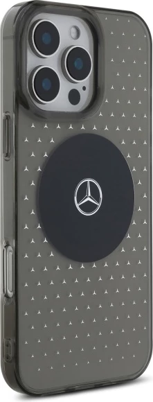 Mbështjellës Mercedes Star Pattern për iPhone 16 Pro, Zi