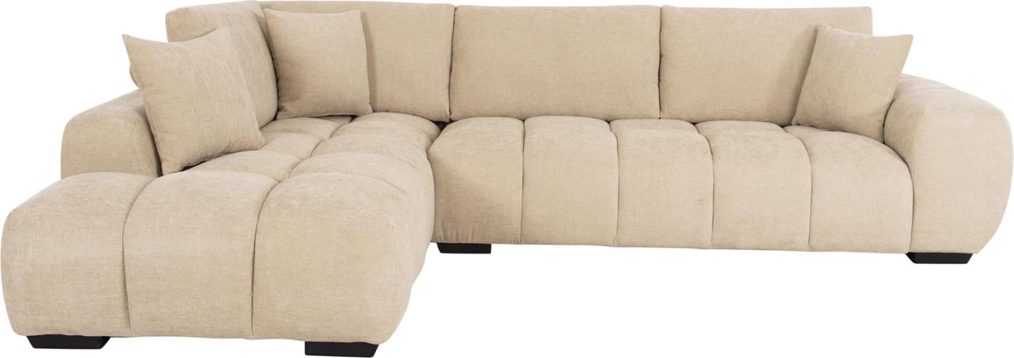 Këndi i divanit (majtas) COVEN FH3266.01L, pëlhurë ecru, 298x102-208x85H cm