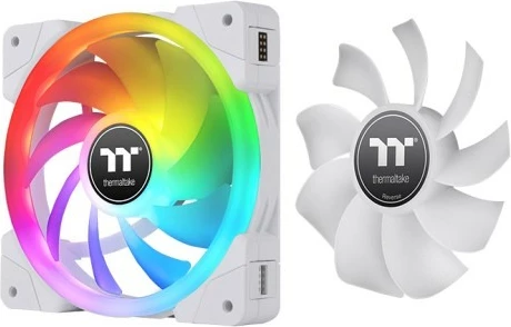 Ventilatorë kasë Thermaltake SWAFAN EX14 RGB 140mm, 3 copë, i bardhë