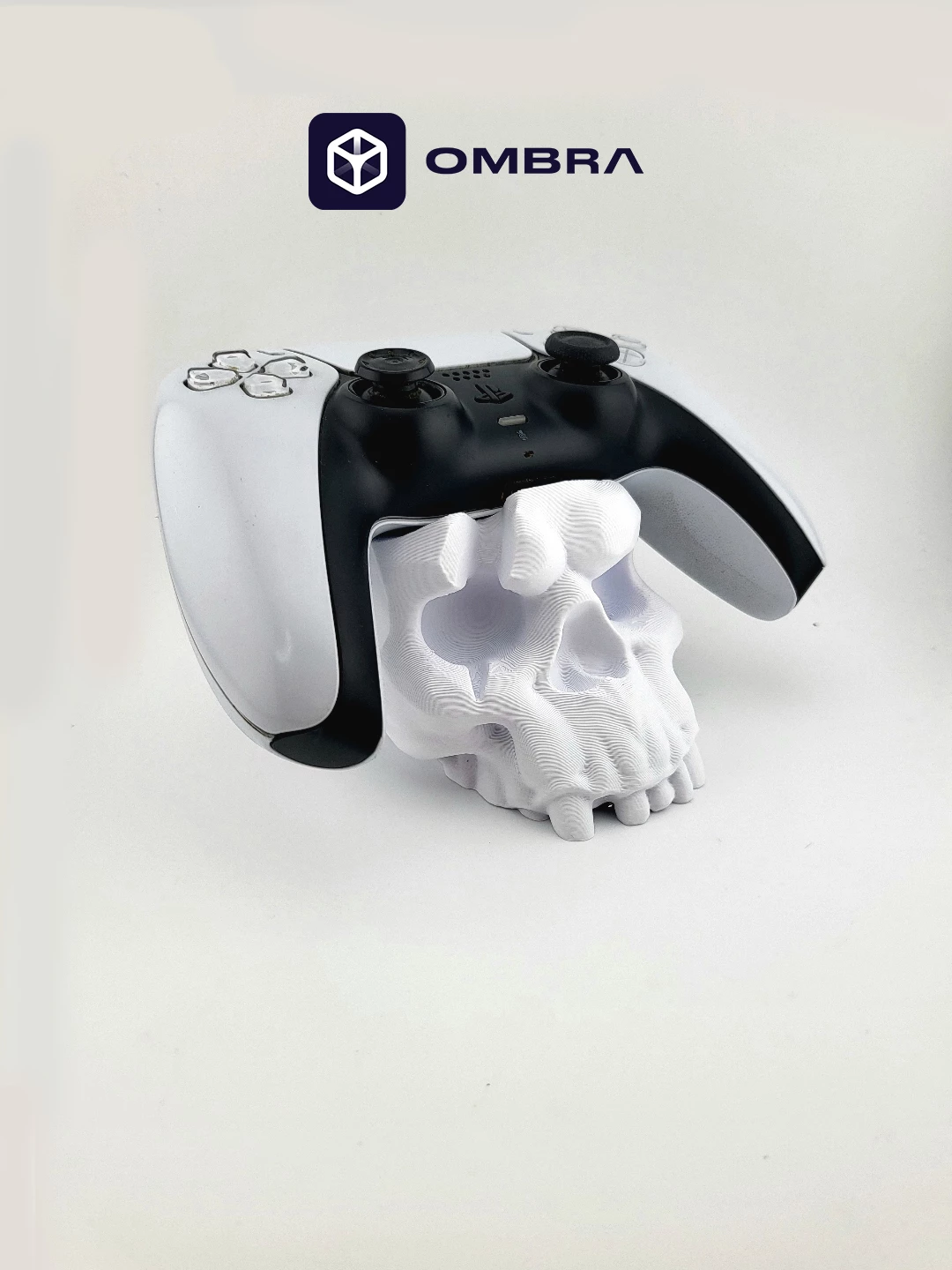 PS5 Controller Skull Stand, e bardhë
