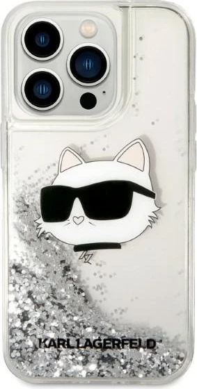 Mbështjellës Karl Lagerfeld KLHCP14LLNHCCS për iPhone 14 Pro 6.1", argjendtë