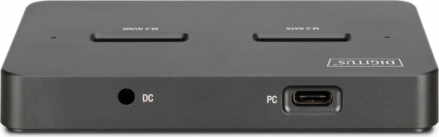 Dok USB-C 3.2 Gen2, Digitus DA-71546-1, për M.2 NVMe & SATA (2 slote, deri 2x 4 TB) me lexues SD-Express 7.1 (deri 2 TB), e zezë