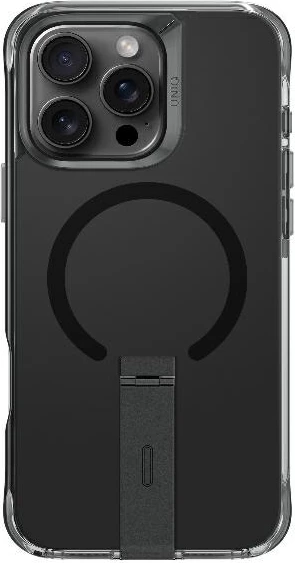 Mbështjellës UNIQ Eleva me këmbalec Vertica për iPhone 16 Pro, e zezë