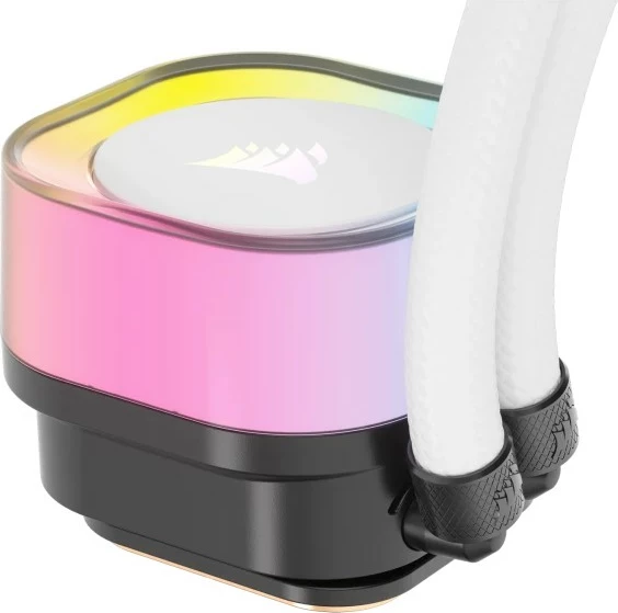 Ftohës hibrid Corsair H100i, 240mm, RGB, i bardhë