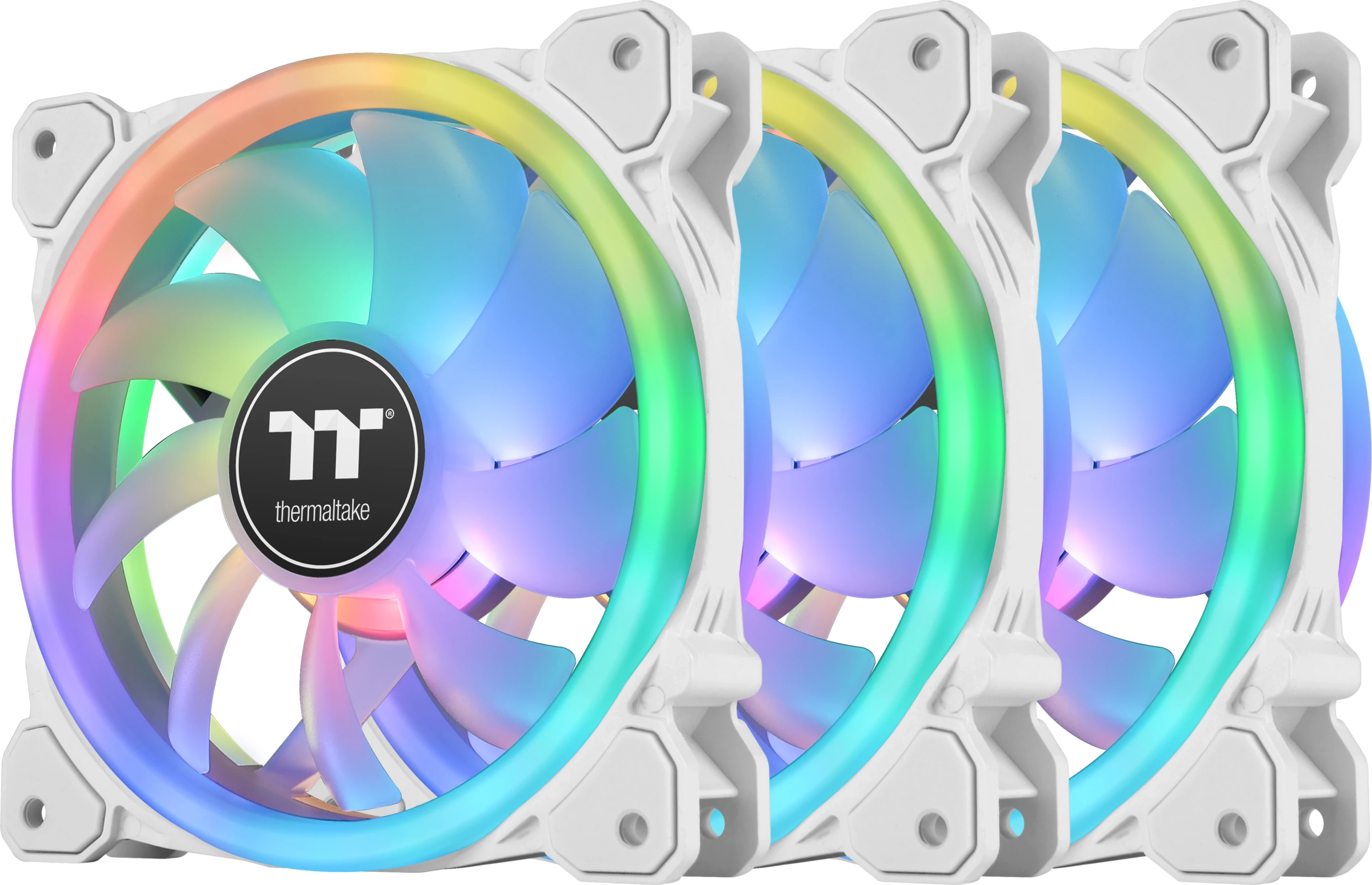 Ventilator kompjuteri Thermaltake SWAFAN 12 RGB TT Premium Edition 120mm, 3 copë, i bardhë