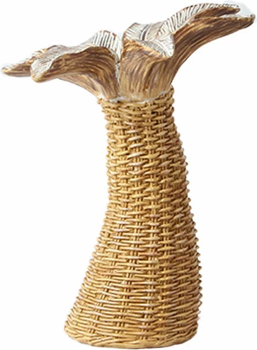 Mbajtëse qiriu GINKO 1, polirezine, natyrale, 16x13x19cm