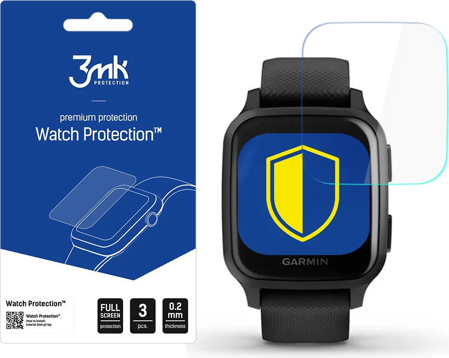 Mbrojtës ekrani për smartwatch 3mk Protection Watch Protection ARC+, për Garmin Venu SQ, set 3 copë