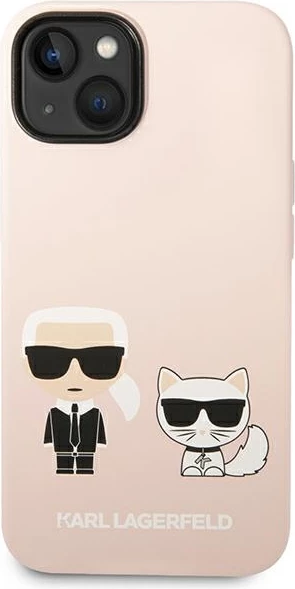 Mbështjellës Karl Lagerfeld KLHMP14SSSKCI për iPhone 14, 6.1", silikon, MagSafe, rozë e çelët