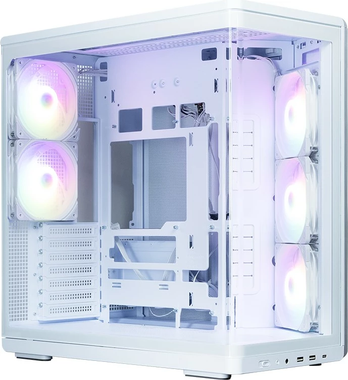 Kasë, Zalman P60, mid-tower, për ATX/Micro ATX/Mini ITX, 5x ARGB ventilatorë, e bardhë