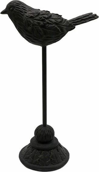 Dekor zog, polirezine e zezë, 18x10x32cm