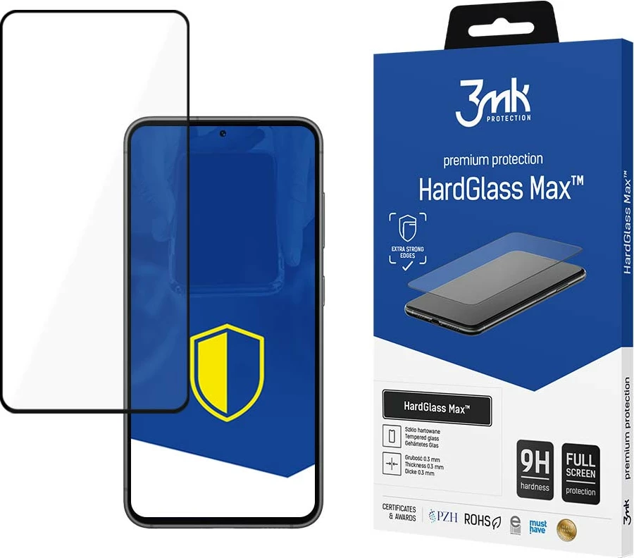 Mbrojtës ekrani xham i fortë 3mk HardGlass Max për Samsung Galaxy S23 5G
