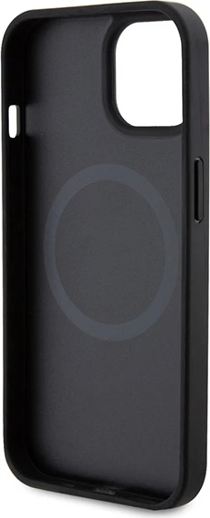 Mbështjellës Ferrari FEHMP15SPTEK për iPhone 15 6.1", Carbon Metal Logo, MagSafe, i zi