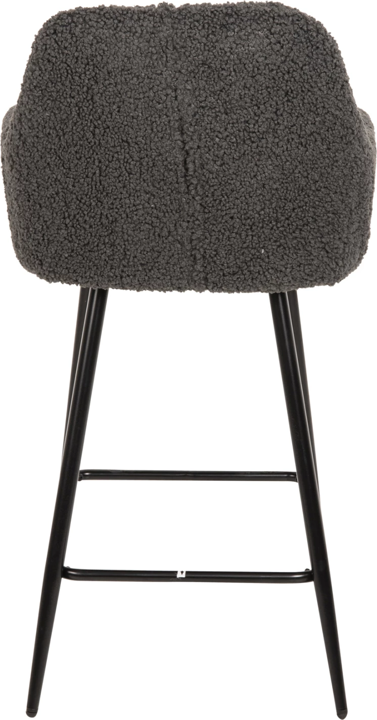 Karrige për bar mesatare STRIKE FH8592.01, ngjyrë gri, këmbë metalike të zeza, 50x50x94,5H cm., set prej 2 copë