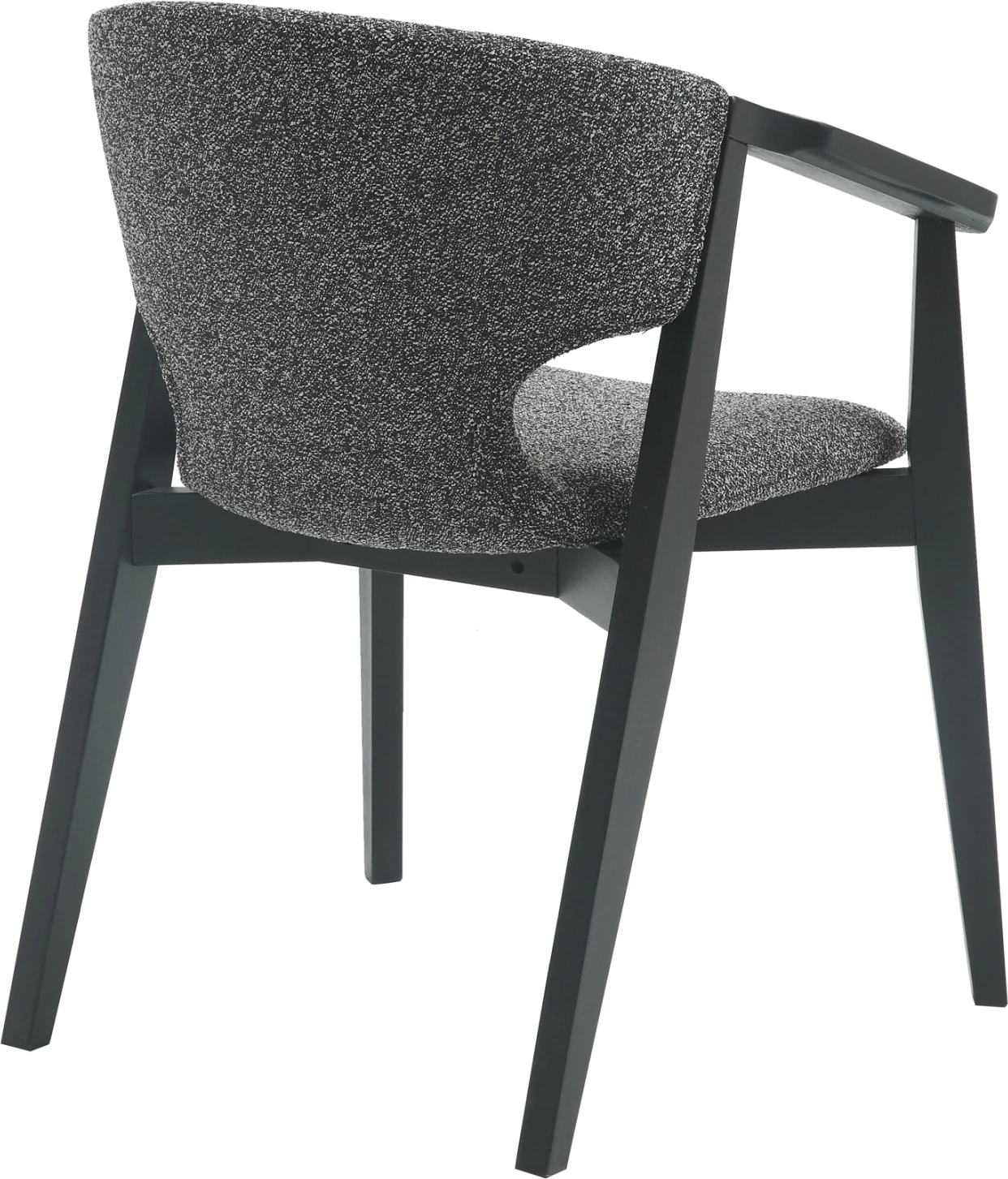 Karrige ngrënieje me krahë YEGER FH9995.01 dru ahu, ngjyrë e zezë-gri e errët, 62,5x60x79H cm., set prej 2 copë