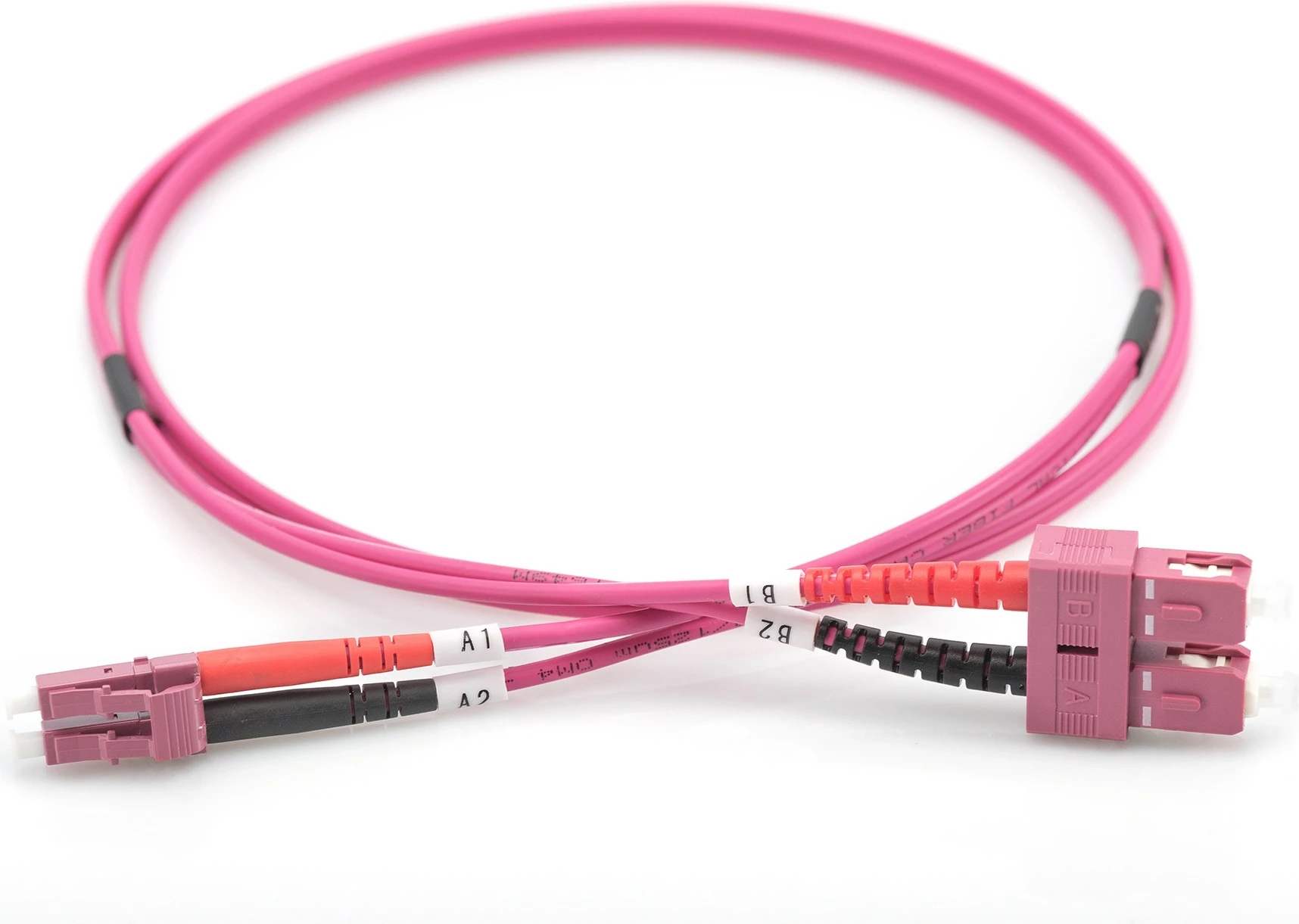 Kabëll optik Digitus OM4, LC në SC, 3m, vjollcë