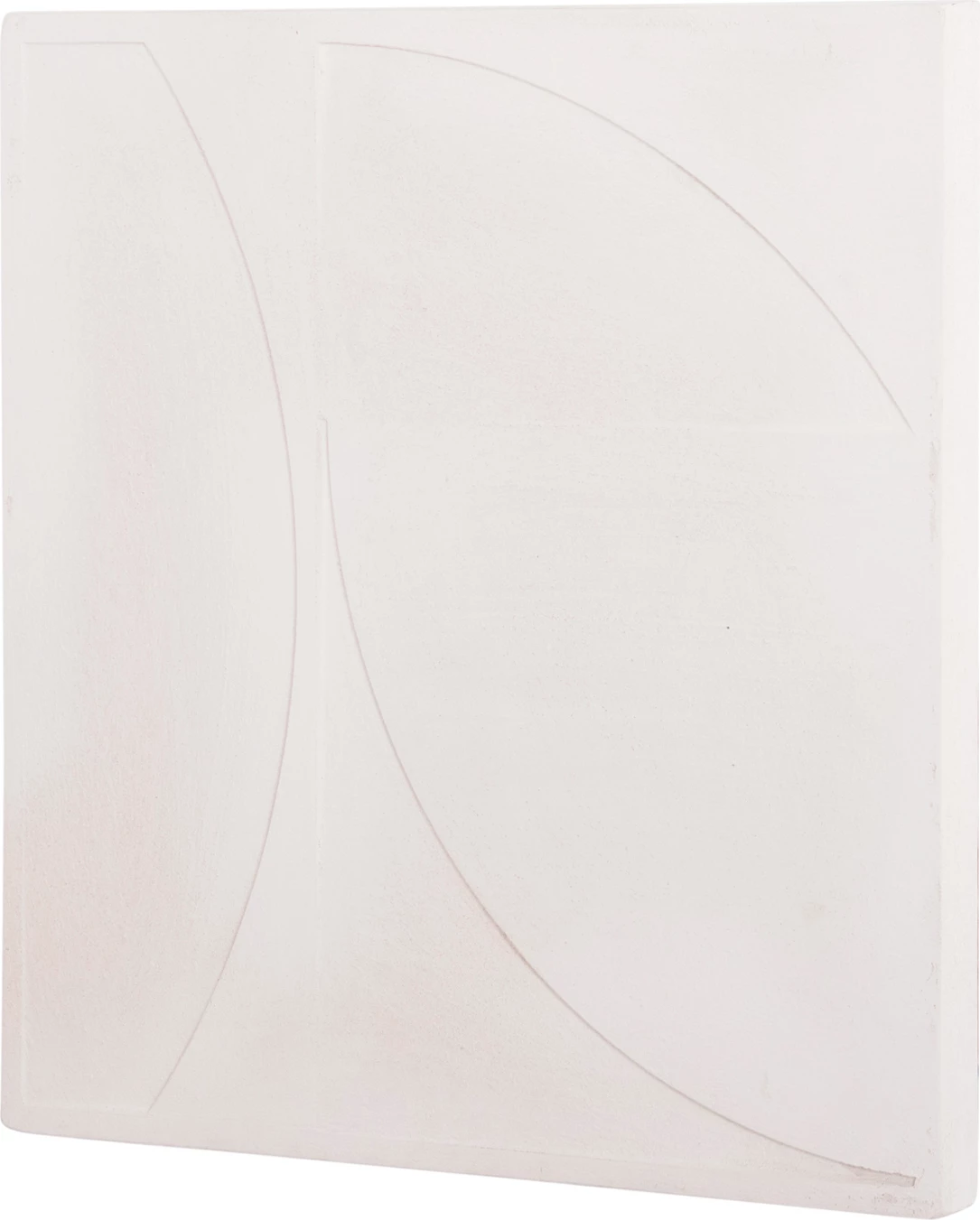 Panel dekorativ për mur, seri katrore Santorini, FH4508, MDF, ngjyrë e bardhë e zbehtë, 80x4x80 cm